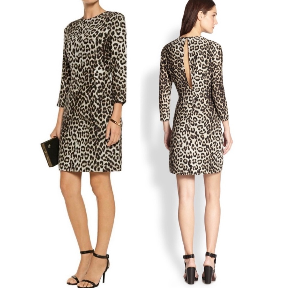 Rag & Bone Leopard Cheetah Silk Sheath Dress 6